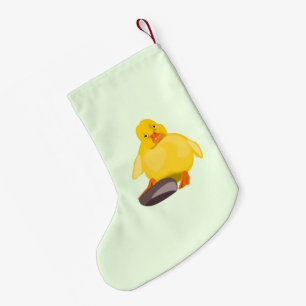 Calcetín Navideño Pequeño Navidades del Pato Amarillo felices haciendo Perso