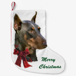 Calcetín Navideño Pequeño Navidades Doberman Pinscher