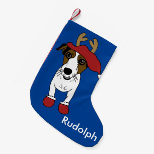 Calcetín Navideño Pequeño Navidades educados Jack Russell Terrier