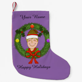 Calcetín Navideño Pequeño Navidades Elf Stocking (Personalizable)