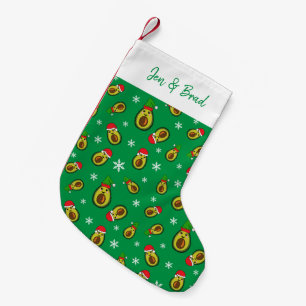 Calcetín Navideño Pequeño Navidades en julio de aguacates tropicales