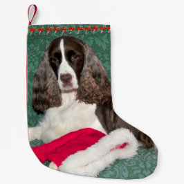 Calcetín Navideño Pequeño Navidades españoles de English Springer se levanta