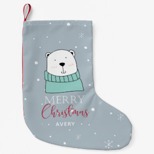 Calcetín Navideño Pequeño Navidades estilo Personalizado Oso Personalizado