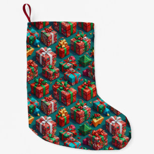 Calcetín Navideño Pequeño Navidades felices envueltos de regalos 10 - Aleteo