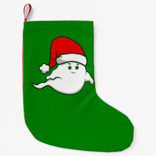Calcetín Navideño Pequeño navidades feos fantasma espeluznante verde