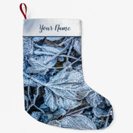 Calcetín Navideño Pequeño Navidades Fiesta Blue Leaves Vacaciones de Nieve I