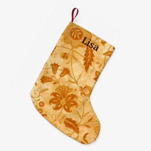 Calcetín Navideño Pequeño Navidades florales personalizados descansando