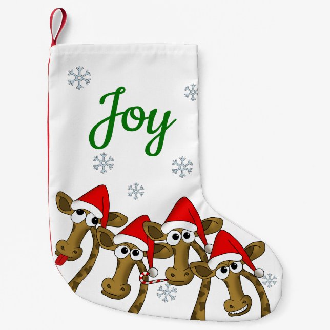 Calcetín Navideño Pequeño Navidades giraffe (Anverso)