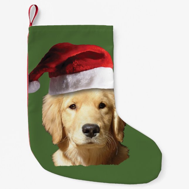 Calcetín Navideño Pequeño Navidades Golden Retriever (Anverso)