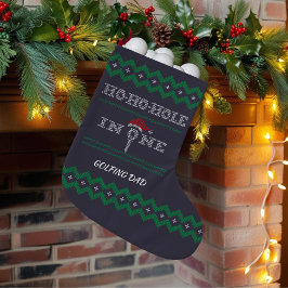 Calcetín Navideño Pequeño Navidades golfistas levantan agujero en uno