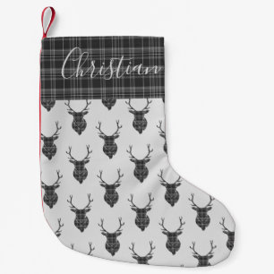 Calcetín Navideño Pequeño Navidades Gray Tartan