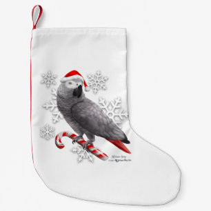 Calcetín Navideño Pequeño Navidades grises africanos haciendo olas
