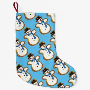 Calcetín Navideño Pequeño Navidades Hanukkah Winter Snowman Holiday Cookie