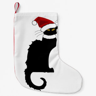 Calcetín Navideño Pequeño Navidades Le Chat Noir Con Santa Hat