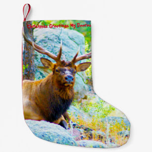 Calcetín Navideño Pequeño Navidades levantando mi antiguo Deerest