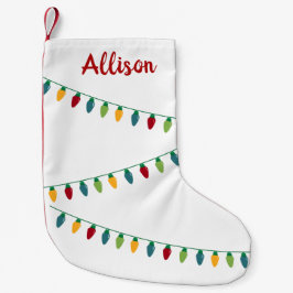 Calcetín Navideño Pequeño Navidades Luces