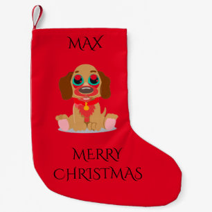 Calcetín Navideño Pequeño Navidades mascotas con nombre personalizado. PERRO