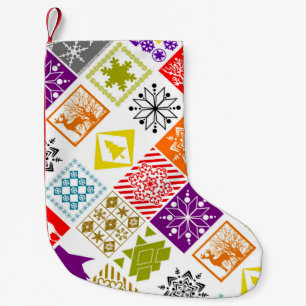 Calcetín Navideño Pequeño Navidades multicolores