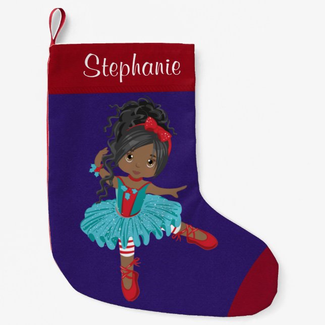 Calcetín Navideño Pequeño Navidades negros Ballerina (Anverso)