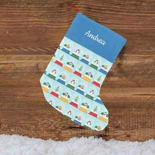 CALCETÍN NAVIDEÑO PEQUEÑO NAVIDADES NIEVEN GLOBAS