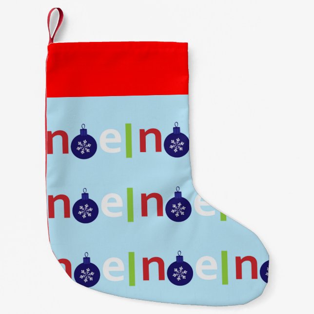 Calcetín Navideño Pequeño Navidades Noel (Anverso)