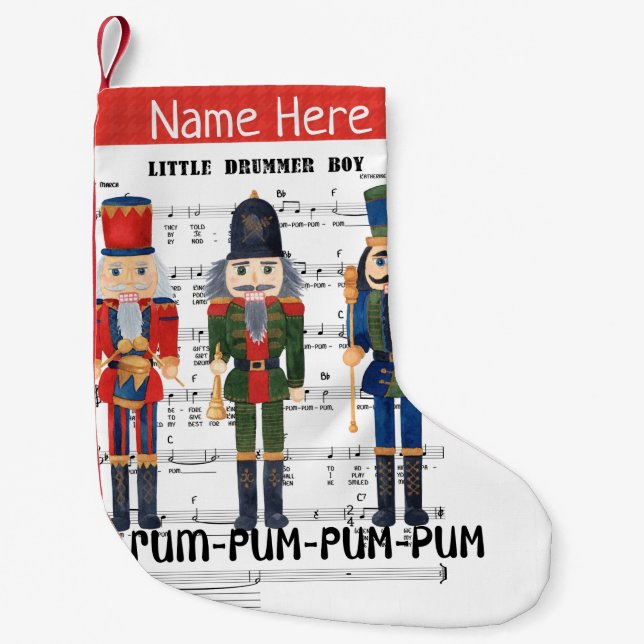 Calcetín Navideño Pequeño Navidades Nutcracker (Anverso)