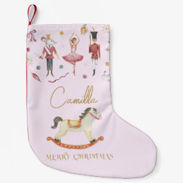 Calcetín Navideño Pequeño Navidades Nutcracker Ballerina Rocking Horse Kids