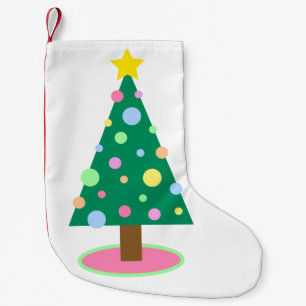 Calcetín Navideño Pequeño Navidades pastel de árbol de Navidad