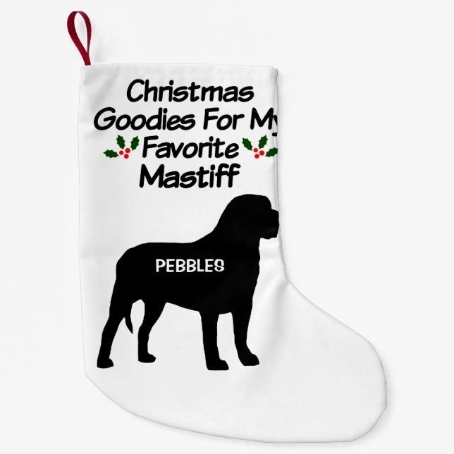 Calcetín Navideño Pequeño Navidades Perro favorito para castigar (Anverso)