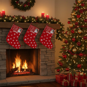 Calcetín Navideño Pequeño Navidades personalizados con foto, nombre