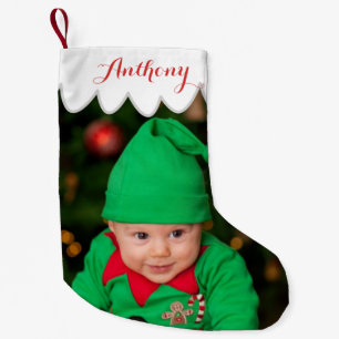 Calcetín Navideño Pequeño Navidades personalizados con su foto
