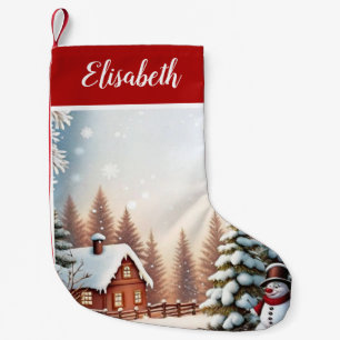 Calcetín Navideño Pequeño Navidades personalizados con vacaciones con nombre