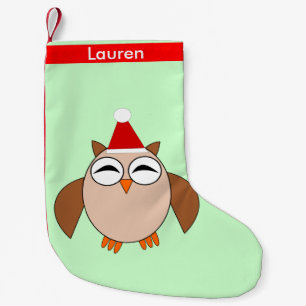 Calcetín Navideño Pequeño Navidades Personalizados de búhos Navidades burlon