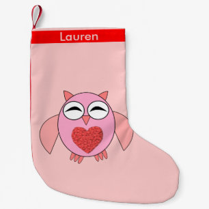 Calcetín Navideño Pequeño Navidades Personalizados de Lechuza Lechuza de Amo