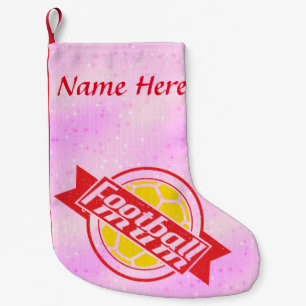 Calcetín Navideño Pequeño Navidades personalizados de Mamá de fútbol se leva