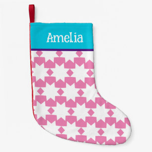 Calcetín Navideño Pequeño Navidades personalizados de percepción rosada en p