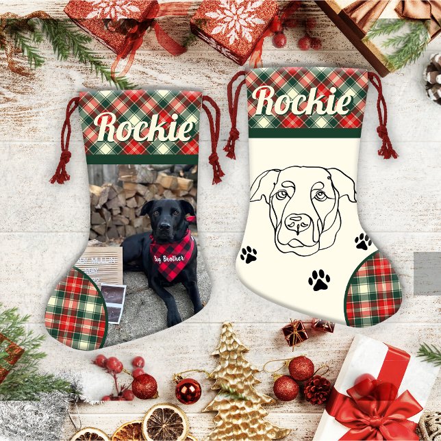 Calcetín Navideño Pequeño Navidades personalizados de perro de Labrador (Subido por el creador)