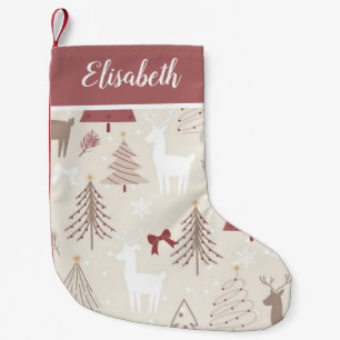 Calcetín Navideño Pequeño Navidades personalizados descansando con el nombre