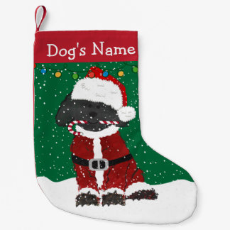Calcetín Navideño Pequeño Navidades personalizados Labradoodle Santa Claus