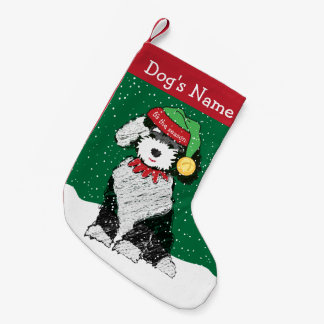 Calcetín Navideño Pequeño Navidades personalizados Sheepadoodle Elf