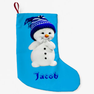 Calcetín Navideño Pequeño Navidades personalizados Winter Snowman