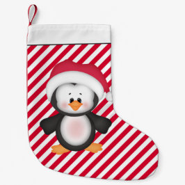 Calcetín Navideño Pequeño Navidades pingüino personalizado de vacaciones