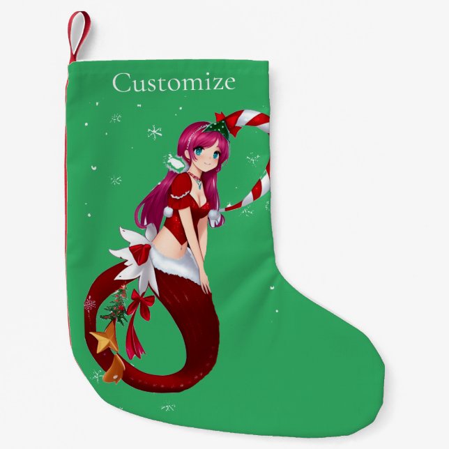 Calcetín Navideño Pequeño Navidades Pixie Mermaid Thunder_Cove (Anverso)