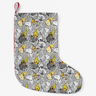 Calcetín Navideño Pequeño Navidades polvorientos de los Cockatiels descansan