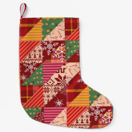 Calcetín Navideño Pequeño Navidades Quilt