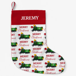 Calcetín Navideño Pequeño Navidades reciclando a Personalizado de camión bas