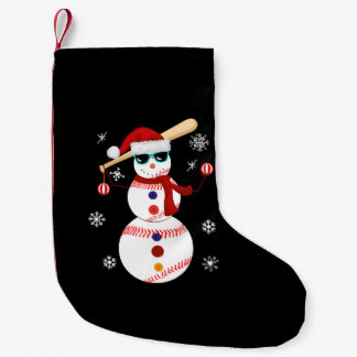 Calcetín Navideño Pequeño Navidades Regalo de Snowman Santa Hat de béisbol