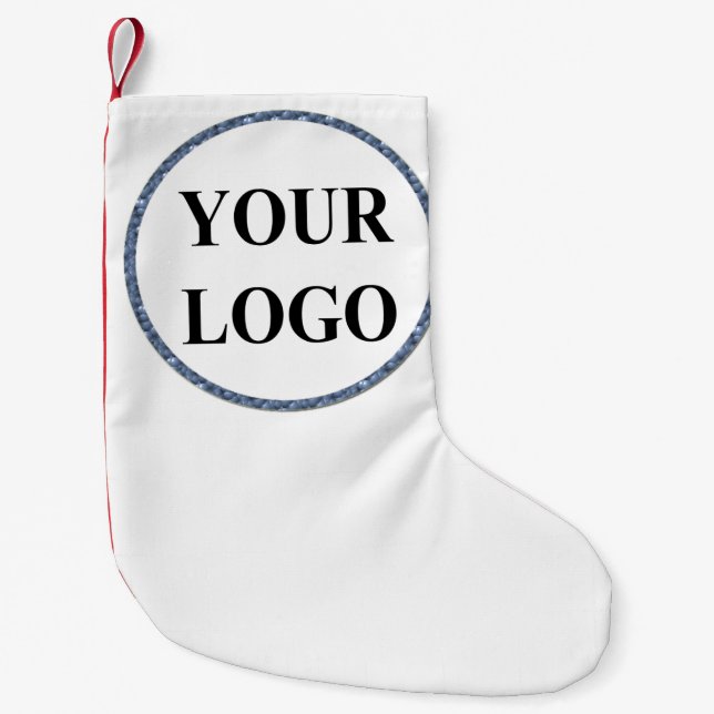 Calcetín Navideño Pequeño Navidades Regalo navideño AGREGAR TU LOGO Feliz Na (Anverso)