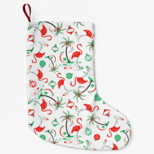Calcetín Navideño Pequeño Navidades rojos Flamingo Multimedia de doble cara
