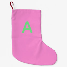 Calcetín Navideño Pequeño Navidades rosados monogramas